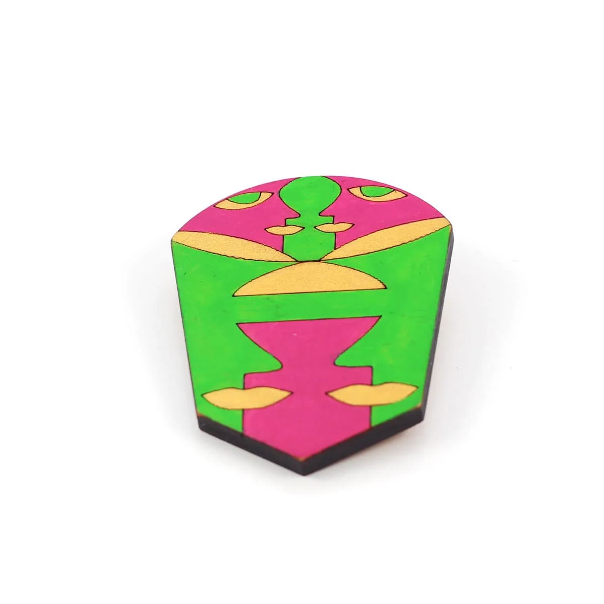 Brooch Pink Faces